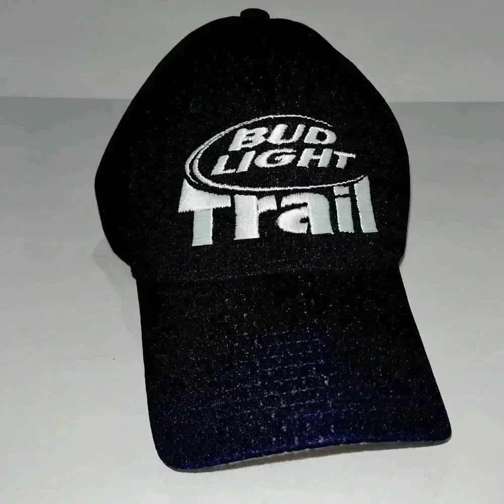 Bud Light Trail 🧢 Cap Outdoor Pro series brand jersey fabric black